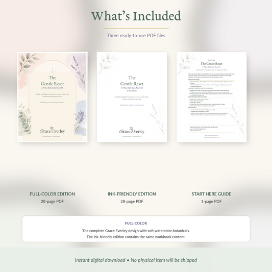 The Gentle Reset: A 7-Day Daily Calm Reset Kit