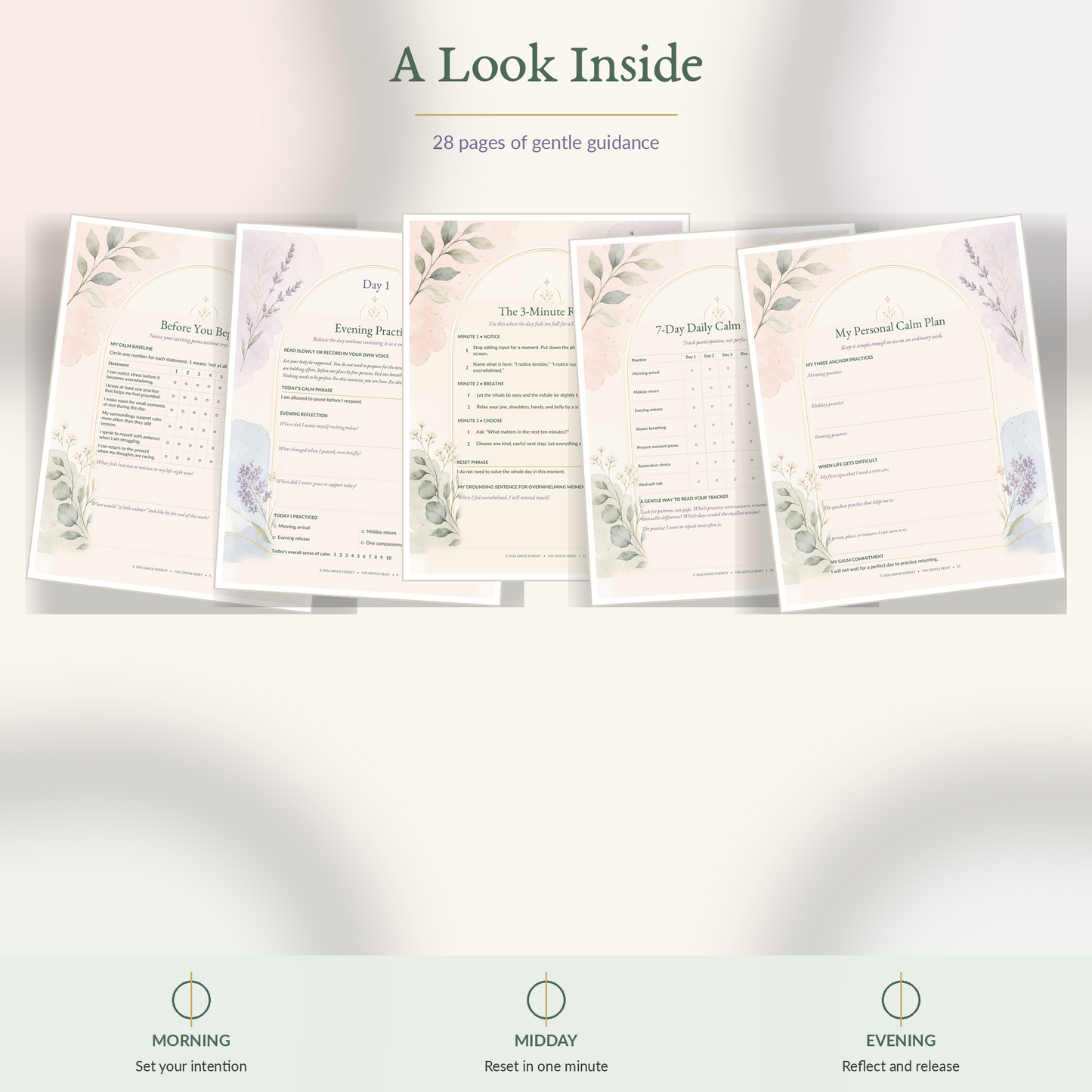 The Gentle Reset: A 7-Day Daily Calm Reset Kit